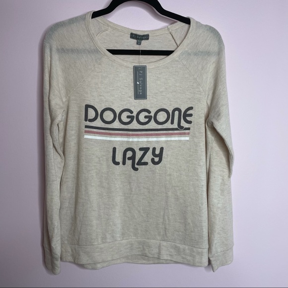 P.J. Salvage "Doggone Lazy" Sweater- NWT - Medium - Picture 2 of 7